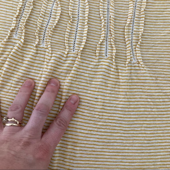 Anthropologie long tank top yellow with dainty details xs! - Picture 6 of 6